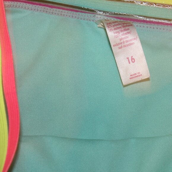 Multi Color 2 Pcs Justice Bikni Swimsuit size 16 - Picture 4 of 10